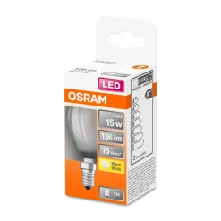 LED Tropfen E14 136lm 2.700K 15 WErsatz warmweiss Filament matt ^ Osram Sale