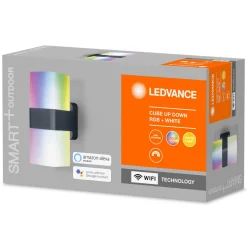 Außenwandleuchte Cube Up Down 8 x 20,5 x 11 cm grau ^ Ledvance SMART+ Online