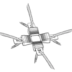 Litzclip Litzen-Kreuzverbinder 5 St. ^ Hot
