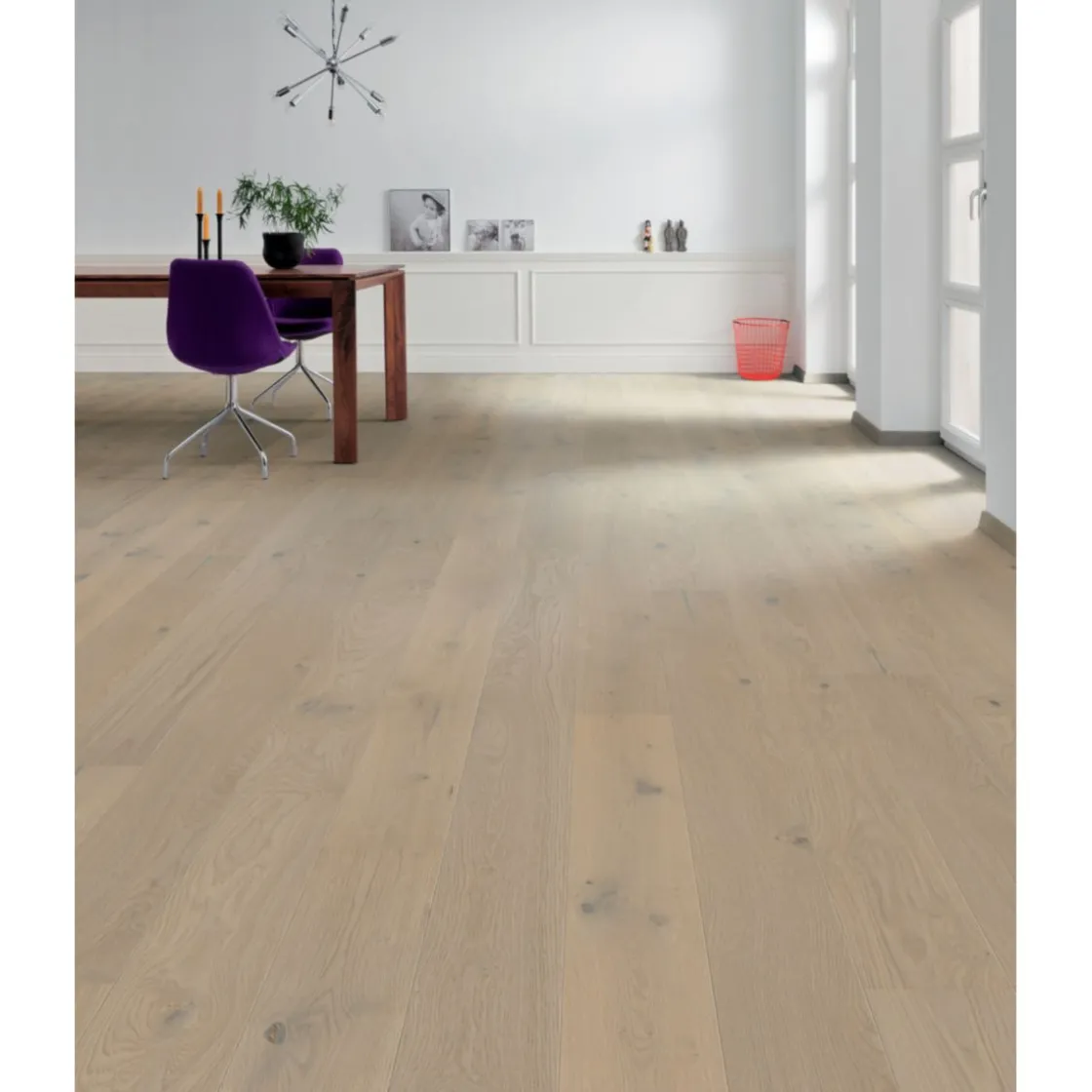 Parkett Landhausdiele 12mm 2V Eiche grey strukturiert Naturöl ^ Living by HARO Best