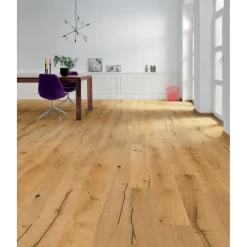 Parkett Landhausdiele 11mm 2V Eiche rustic strukturiert Naturöl ^ Living by HARO Discount