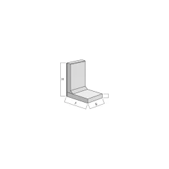 L-Stein x35x40x8 cm Anthrazit, mitFase ^ Lusit Hot