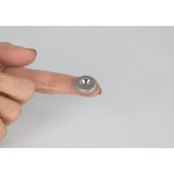 Magnet Neodym Ø 18 x 4mm, mit Senkbohrung Ø 4,5 mm, silber ^ Best