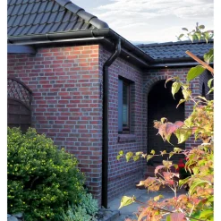 Dachrinne RG 100 Kunststoff halbrund 2m anthrazit ^ Marley Sale