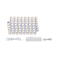 MaxLED 500 Basisset 3m Warmweiss IP44Cover 2700K 18W 230/24V 36VA Silber Kst ^ Paulmann Clearance