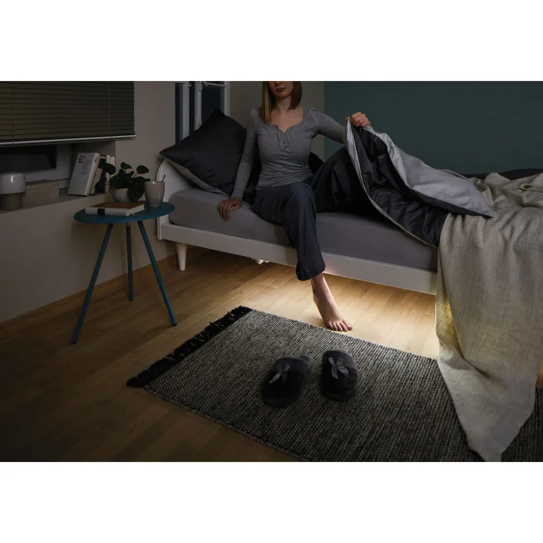MaxLED 250 Comfort Set Bett 2x1m Warmw2700K Protect Cover IP44 2x4W 24V Silb ^ Paulmann Best