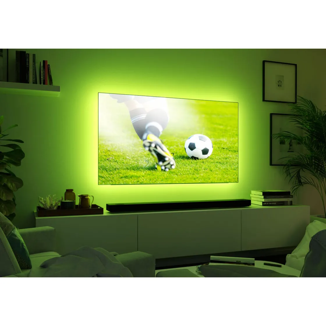 MaxLED 250 Comfort Sets TV 75 RGBW 3000K25,5W 230/24V Silber Kst ^ Paulmann