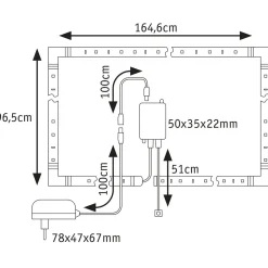 MaxLED 250 Comfort Sets TV 75 RGBW 3000K25,5W 230/24V Silber Kst ^ Paulmann