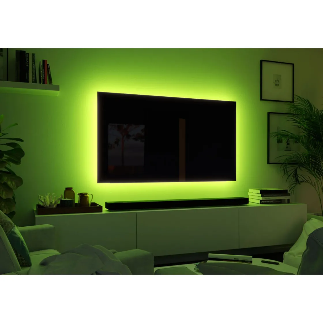 MaxLED 250 Comfort Sets TV 75 RGBW 3000K25,5W 230/24V Silber Kst ^ Paulmann