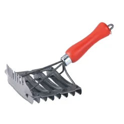 Metallstriegel mit Mähnenkamm 12,5 cm rot ^ Clearance