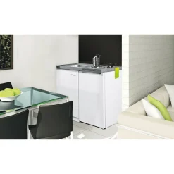 Minikueche weiss 100x60cm Pantry 100Smit Siebkorbventil ^ Respekta New