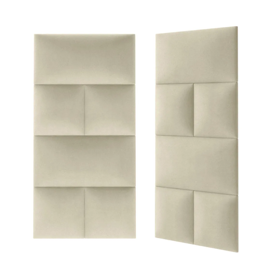 Polsterpaneele beige 60 x 30 cm ^ Mollis Outlet