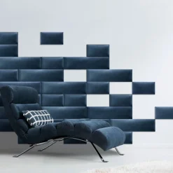 Polsterpaneele blau 60 x 15 cm ^ Mollis New