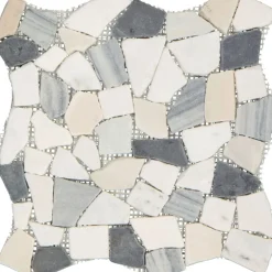 Mosaikfliese Bruch black-beige 29 x 29 cm ^ Online