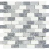 Mosaikfliese Nero Mix getrommelt 30,5 x 30,5 cm ^ Clearance