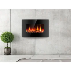 Elektrischer Wandkamin mit Fernbedienung inkl Batterien ^ MyFireTool Hot
