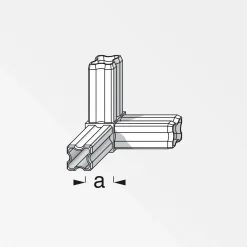Eckverbinder 23,5 cm schwarz ^ MyTool