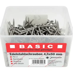 Edelstahlschraube 4,5 x 50 mm 240 Stück im Eimer ^ MyTool Best