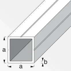 Quadratrohr 11,5 mm 1m weiß ^ MyTool Online