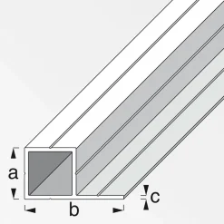 Quadrohr mit 1 Schenkel 7,5 mm 1m blank ^ MyTool Best