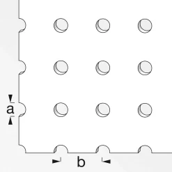 Rundlochblech 25 x 50 x 4,5 mm eloxiert ^ MyTool Sale