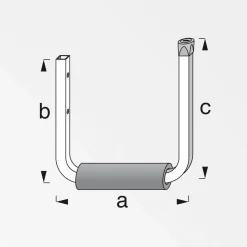 Surfboardhalter Stahl verzinkt 215 x 250 mm ^ MyTool Online