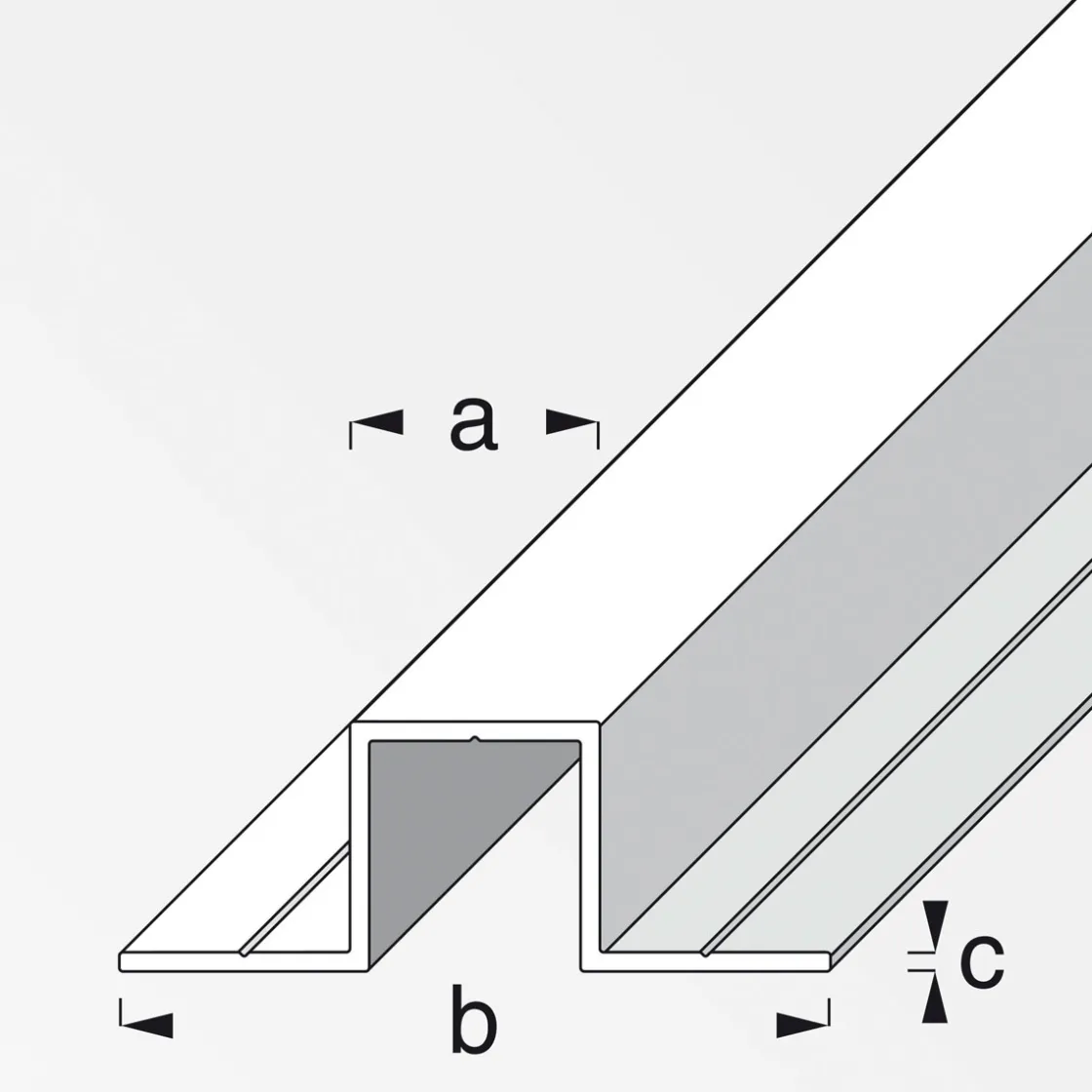 U-Profil mit 2 Schenkel 7,5 mm1m blank ^ MyTool New