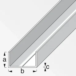 U-Profil 15,5 x 27,5 mm 1m weiß ^ MyTool