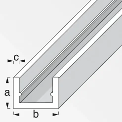 U-Profil 10 x 19,5 x 1,5 cm 2m silber ^ MyTool Online