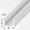 U-Profil 10 x 22,5 x 1,5 cm 2m silber ^ MyTool Online