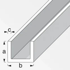 U-Profil 8 x 10,1 x 1,3 cm 2m silber ^ MyTool Best