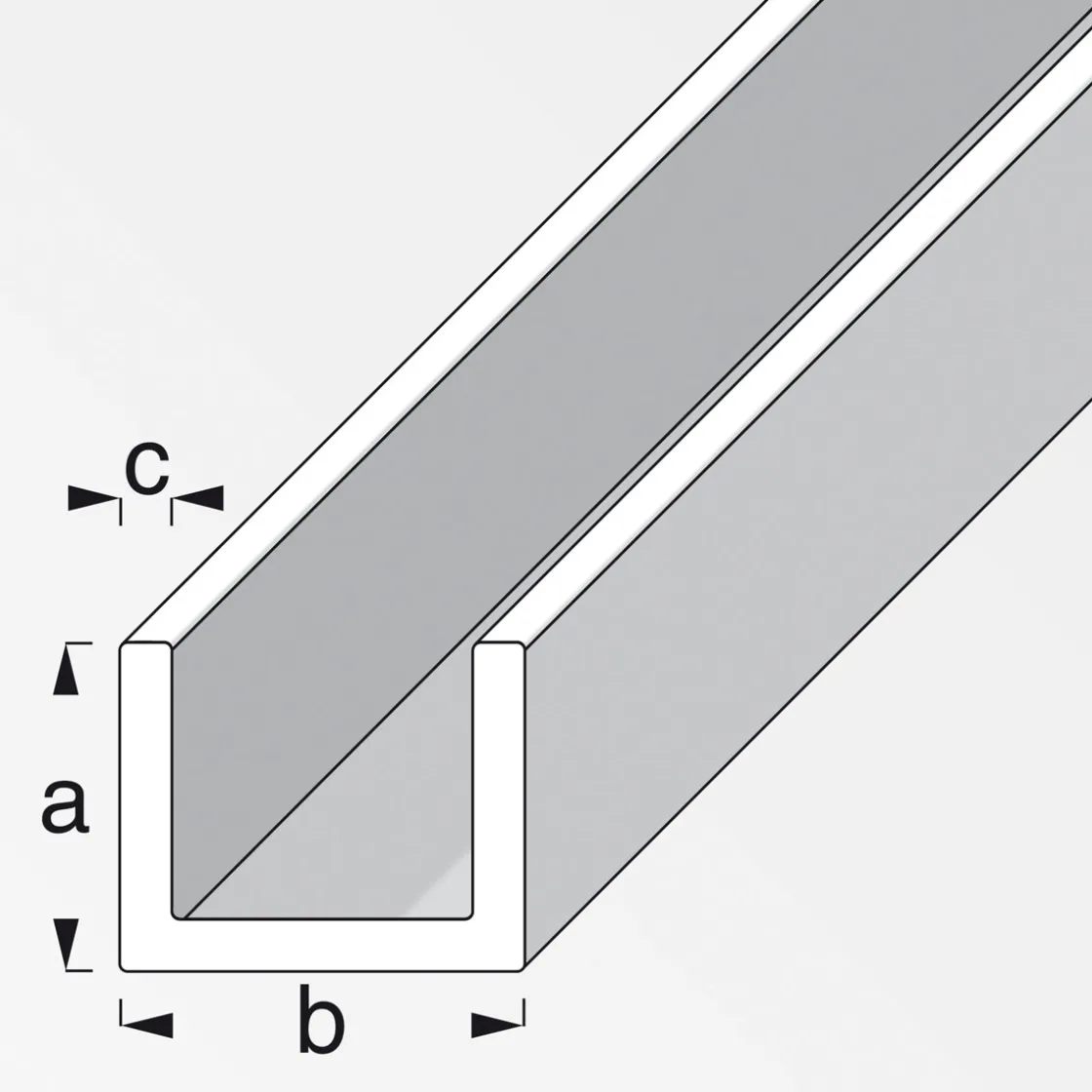 U-Profil 20 x 20 x 20 x 1,5 mm 1m kaltgewalzt ^ MyTool Hot