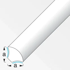 Viertelkreis-Eckleiste selbstklebend 14 mm 1m weiß ^ MyTool Hot