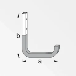 Wandhaken 150 mm gummiert rot ^ MyTool Outlet