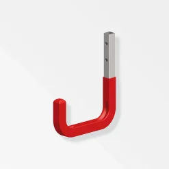 Wandhaken 80 mm gummiert rot ^ MyTool Outlet