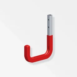 Wandhaken Typ 3 80 x 120 mm gummiert rot ^ MyTool Online