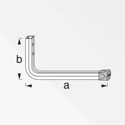 Wandhaken 80 x 175 mm blank ^ MyTool Best