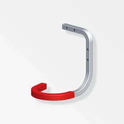 Wand- und Decken-Fahrradhaken 150 mm gummiert rot ^ MyTool Best