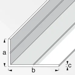 Winkel 29,5 x 53,6 mm 1m ungleichschenklig blank ^ MyTool New