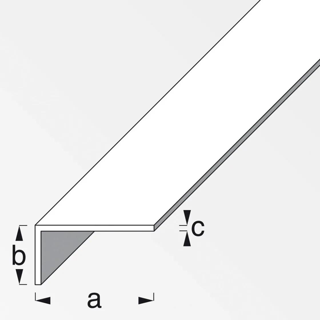 Winkel 35 x 20 x 2 cm 2m silber ^ MyTool Online
