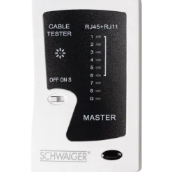 Netzwerkkabeltester f. RJ45 und RJ11 ^ Schwaiger Hot