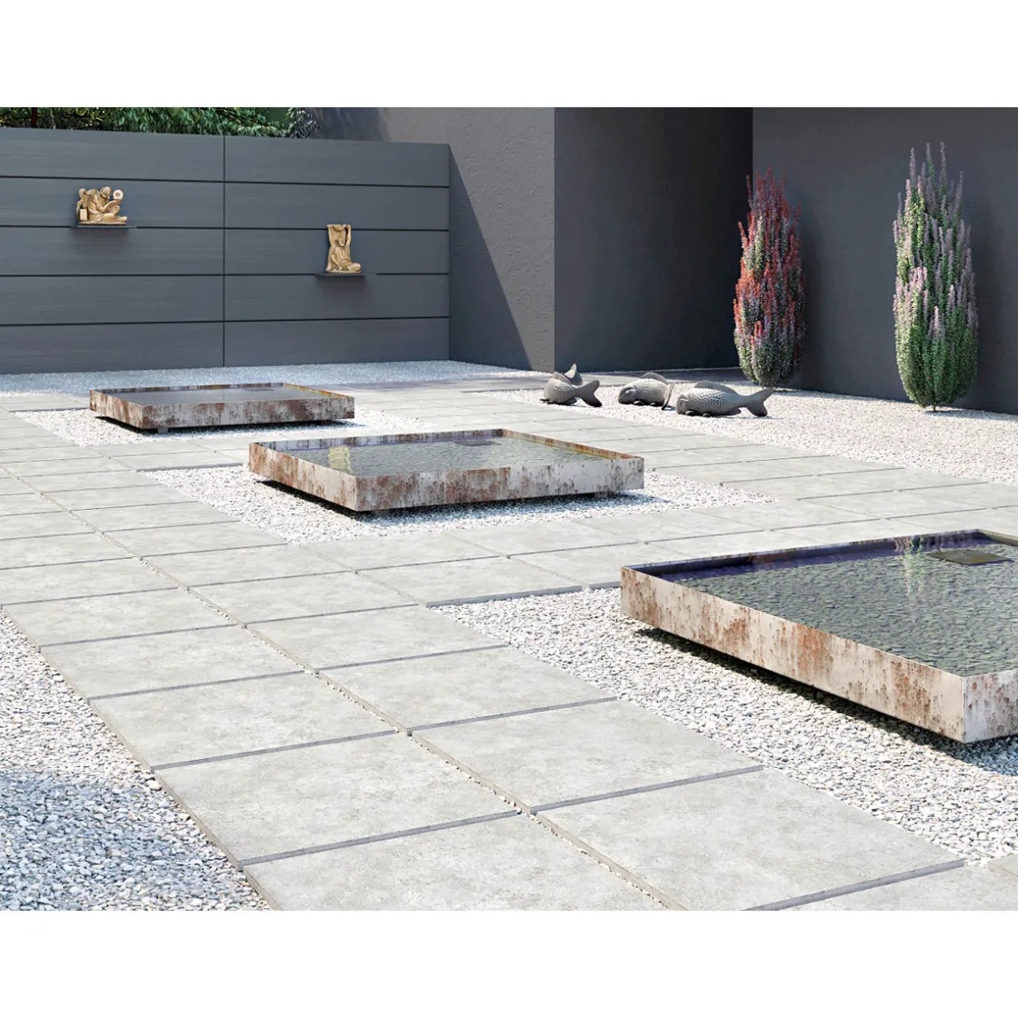 No.1 Tile Benet Grey ca60x60x2cm eingef.B4 R10B REK FS ^ Hot