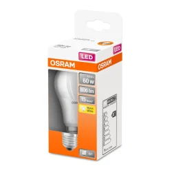 LED-Glühlampe E27 60W matt 11,3 x 6 cm ^ Osram