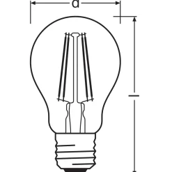 LED-Leuchtmittel-Set Base Classic A 7W klar 3 Stück ^ Osram Discount