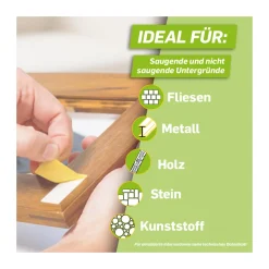 Doppelklebeband Kleben statt Bohren Klebe-Strips 10 Streifen je 20 x 40 mm ^ Pattex Best