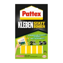 Doppelklebeband Kleben statt Bohren Klebe-Strips 10 Streifen je 20 x 40 mm ^ Pattex Best