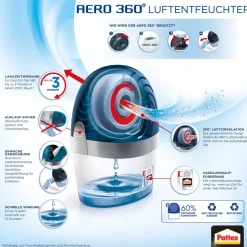 Luftentfeuchter AERO 360 1 x Gerät inkl 1 x Nachfülltab 450 g ^ Pattex Discount