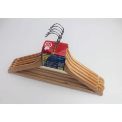 Holzkleiderbügel mit Steg 5er Pack ^ Peggy-Perfect Hot