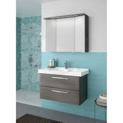 LED-Spiegelschrank Trentino grau ^ Pelipal Hot