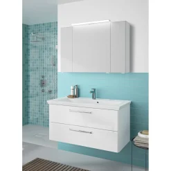 LED-Spiegelschrank Trentino weiß inkl Leuchtmittel ^ Pelipal Discount